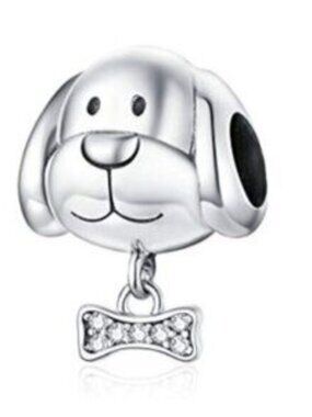 Pandora Dog Charm 925 Sterling Silver Charm Compatible with Pandora NEW